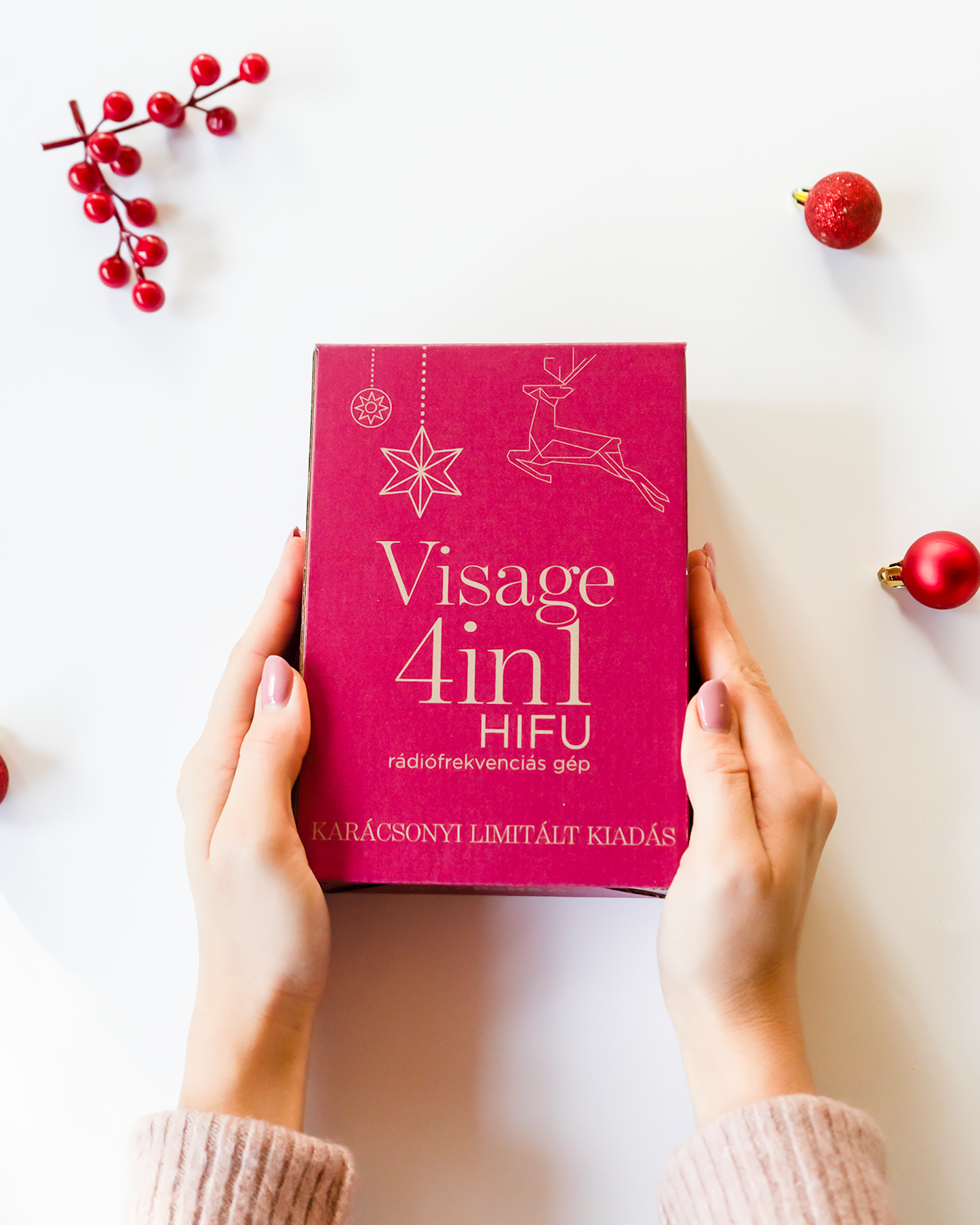 Visage 4 az 1-ben Hifu rádiófrekvenciás gép 2025 Karácsonyi Limitált kiadás