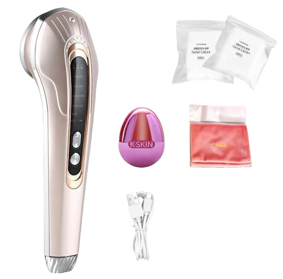 KskiN 5 az 1-ben Arcfiatalító lifting és ránctalanító EMS készülék hőterápiával