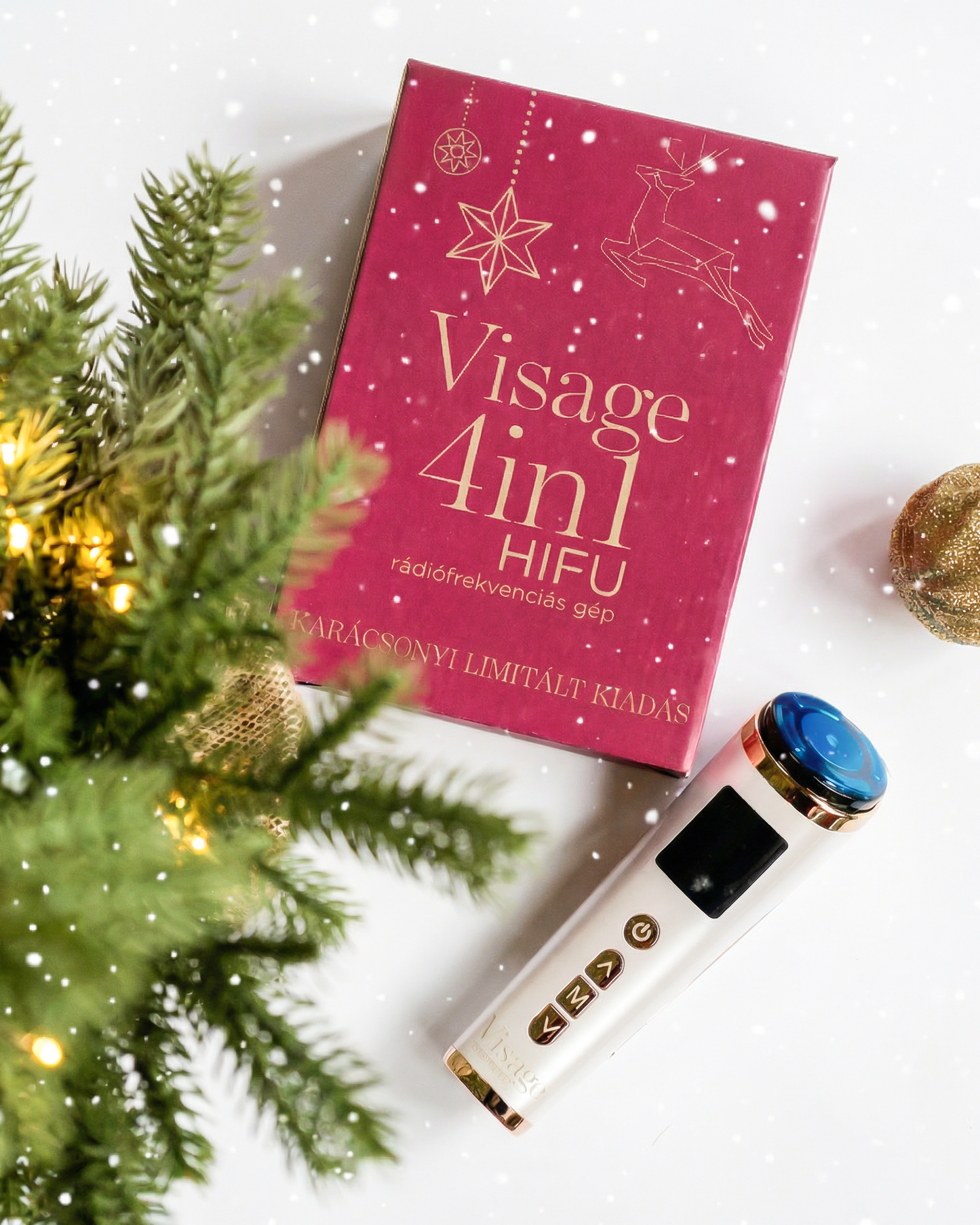 Visage 4 az 1-ben Hifu rádiófrekvenciás gép 2025 Karácsonyi Limitált kiadás