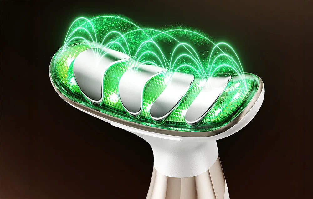 ANLAN 2 az 1-ben IPL szőrtelenítő és EMS Arc-nyak feszesítő gép cserélhető fejjel.