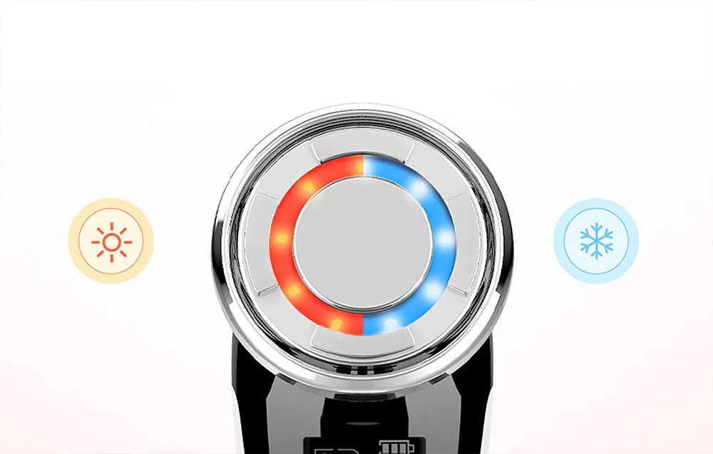 8 az 1-ben hideg-meleg terápiás arckezelő és ránctalanító gép EMS mikroárammal