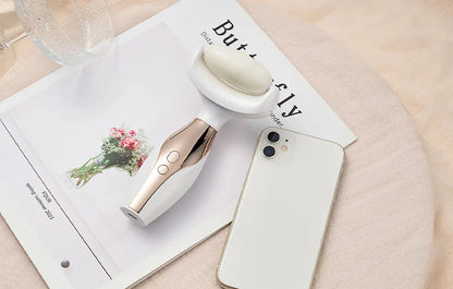 ANLAN 2 az 1-ben IPL szőrtelenítő és EMS Arc-nyak feszesítő gép cserélhető fejjel.