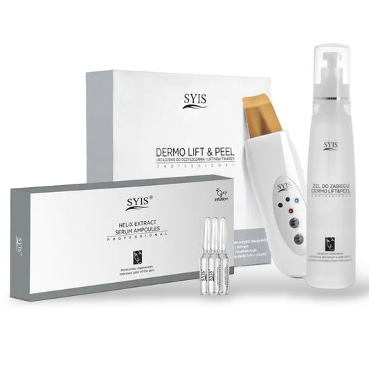 Syis dermo lifting és hámlasztó arany spatula készülék, bőrradír + syis kozmetikumokkal