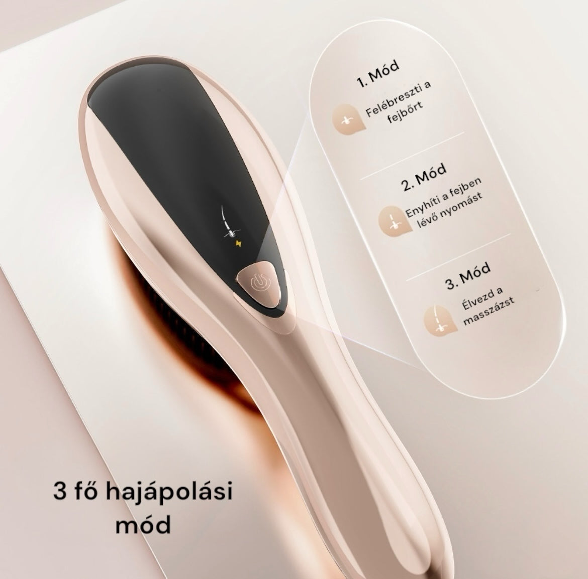 Visage 3 az 1-ben hajerősítő és hajhullás elleni fényterápiás fejbőrmasszázs kefe