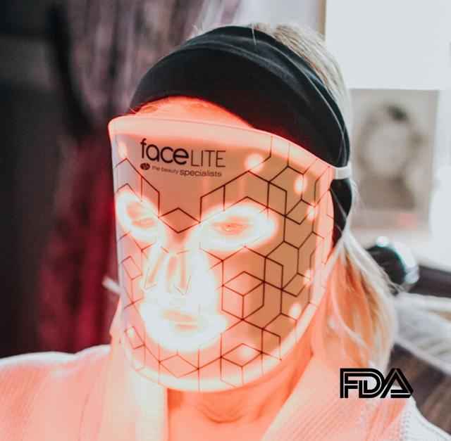 Rio Beauty faceLITE2 LED fényterápiás ránctalanító, bőrmegújító arcmaszk, FDA minősítéssel