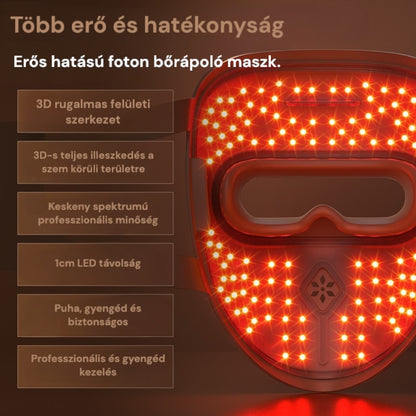9D fényterápiás öregedésgátló és bőrfeszesítő puha szilikon LED arcfiatalító maszk