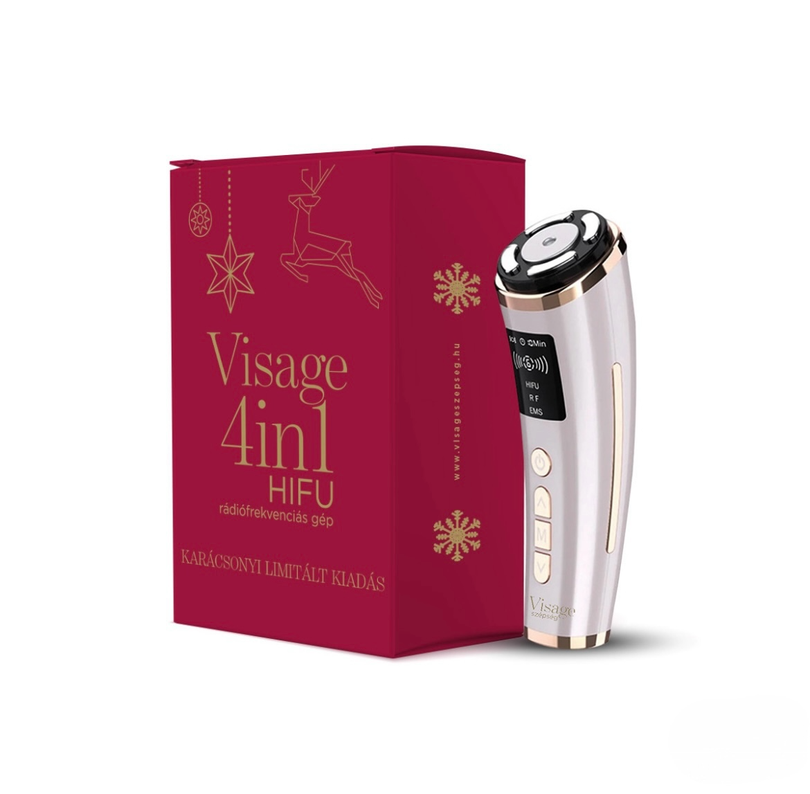 Visage 4 az 1-ben Hifu rádiófrekvenciás gép 2025 Karácsonyi Limitált kiadás