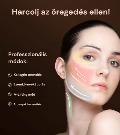 Visage 6 az 1-ben RF és EMS V-LIFT arckezelő gép fényterápiával és szemkörnyékápolóval