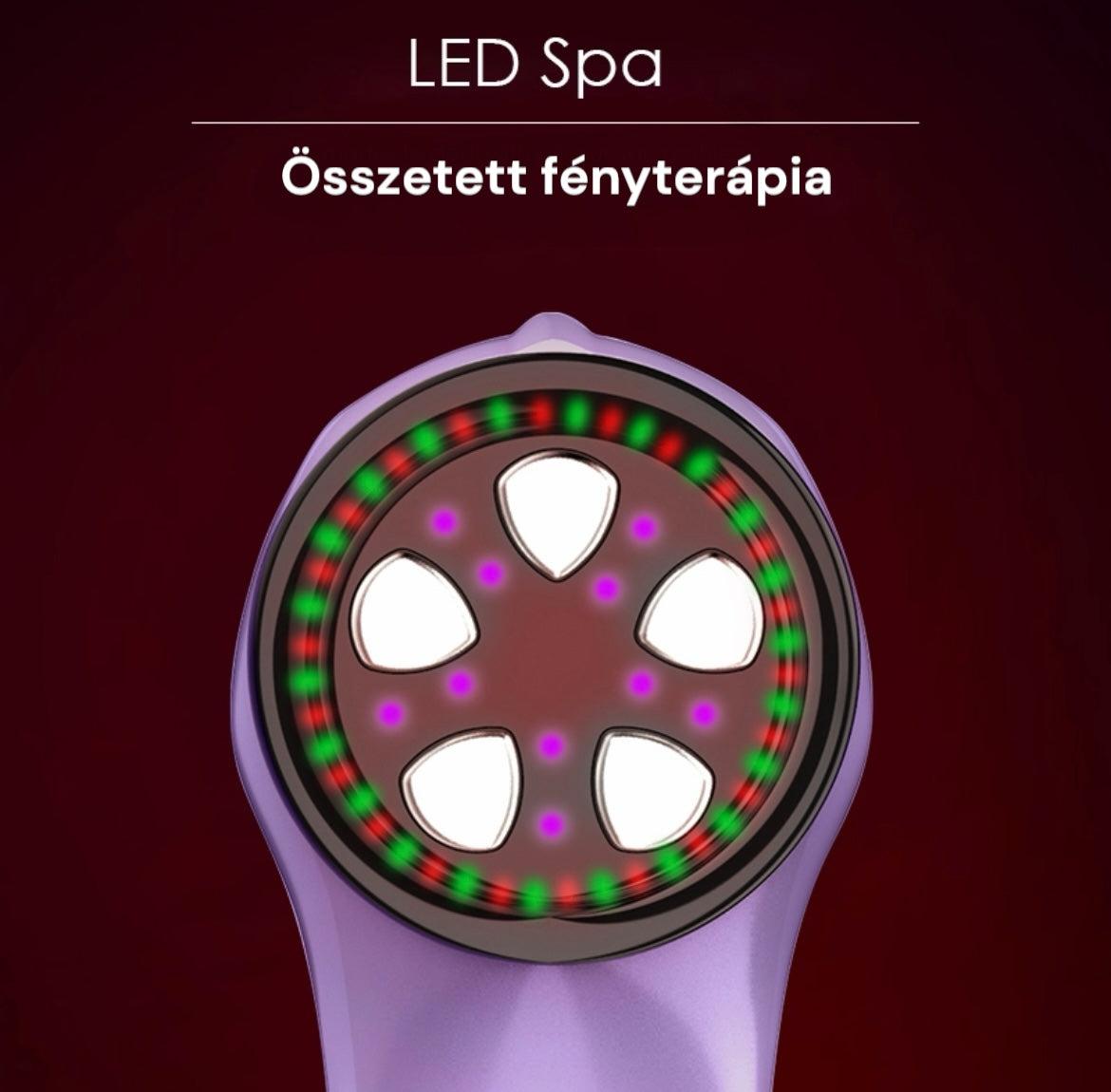 KskiN 6 az 1-ben Arcfiatalító fényterápias EMS mikroáram stimulációs arckezelő készülék dupla kezelő fejjel