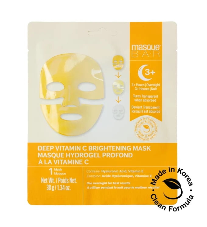 Masque BAR 38g Intenzív ragyogásfokozó koreai hidrogel arcmaszk C vitaminnal és hialuron savval
